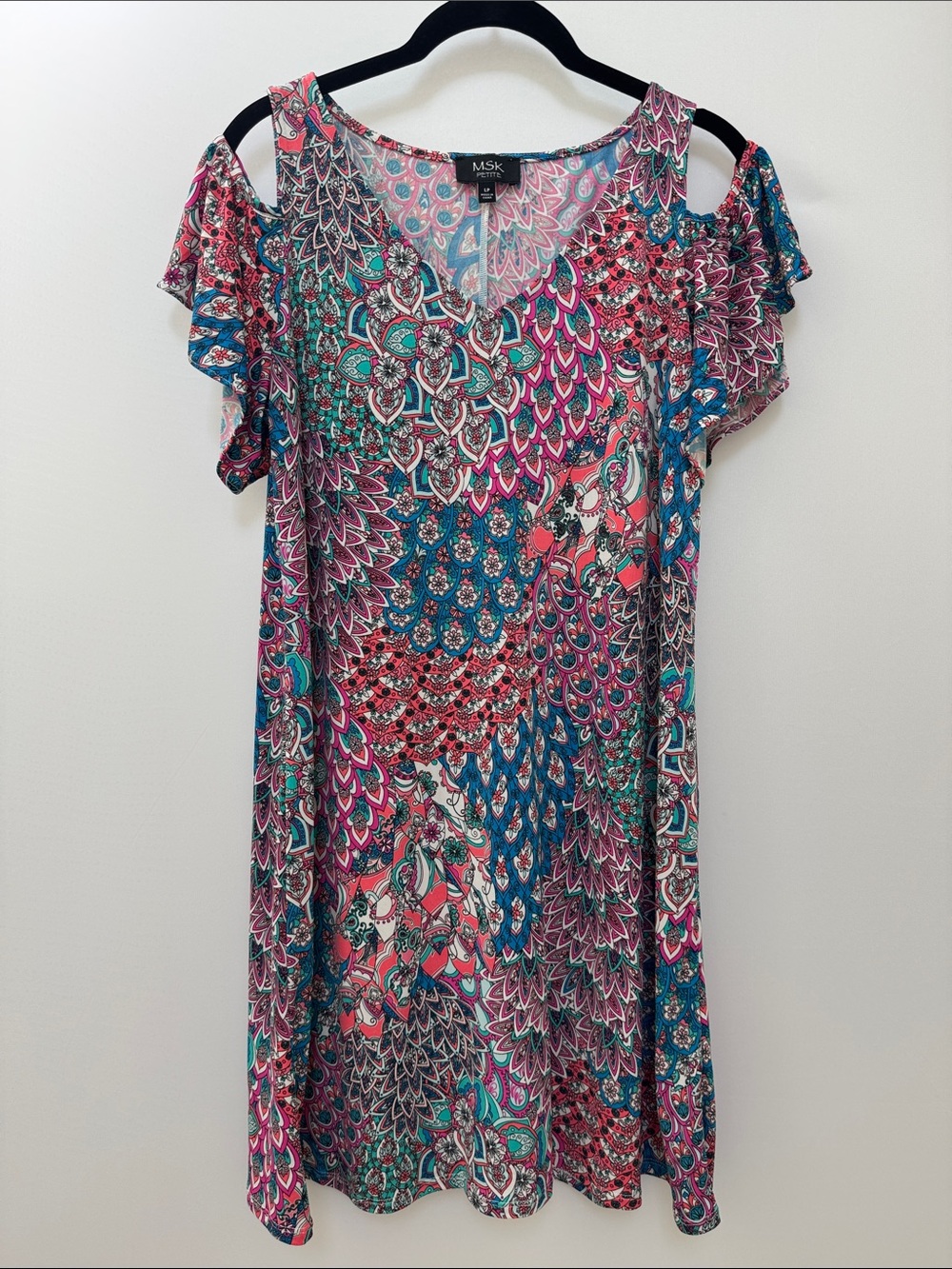 Colorful Cold Shoulder Dress
